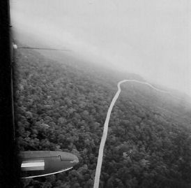 Tight turns over the jungle